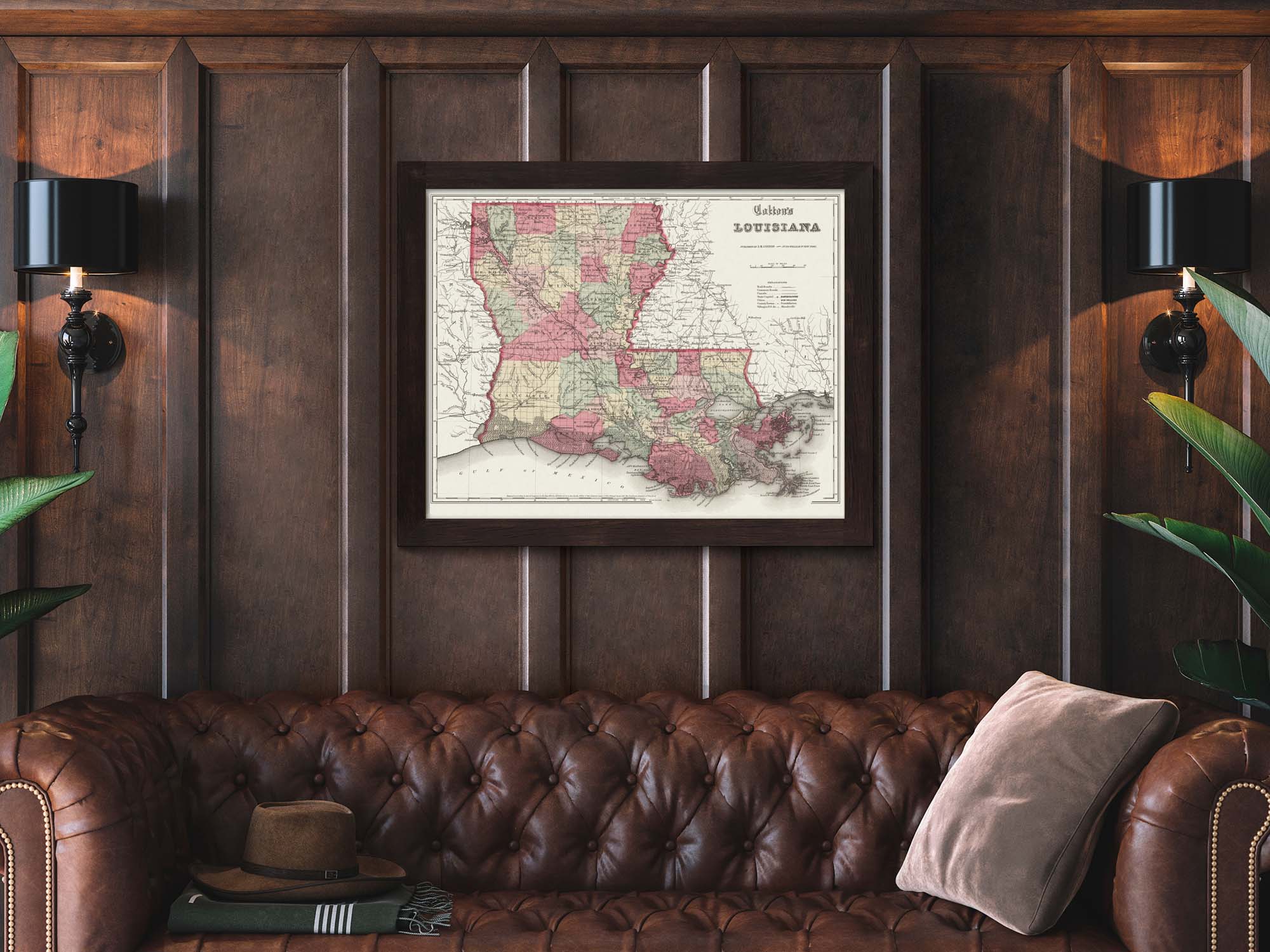 Louisiana vintage map