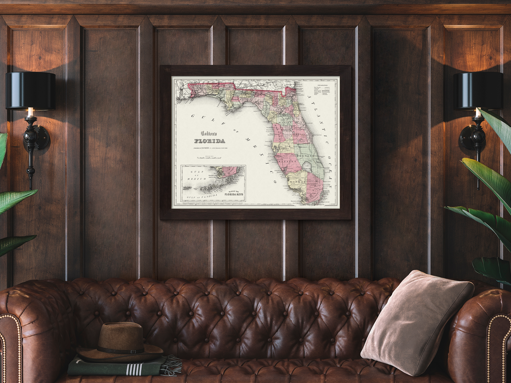 Florida vintage map