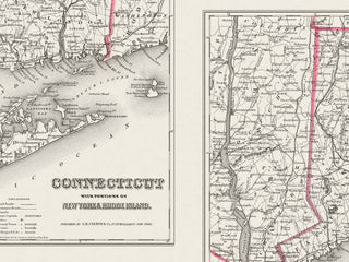 historic Connecticut detailed map