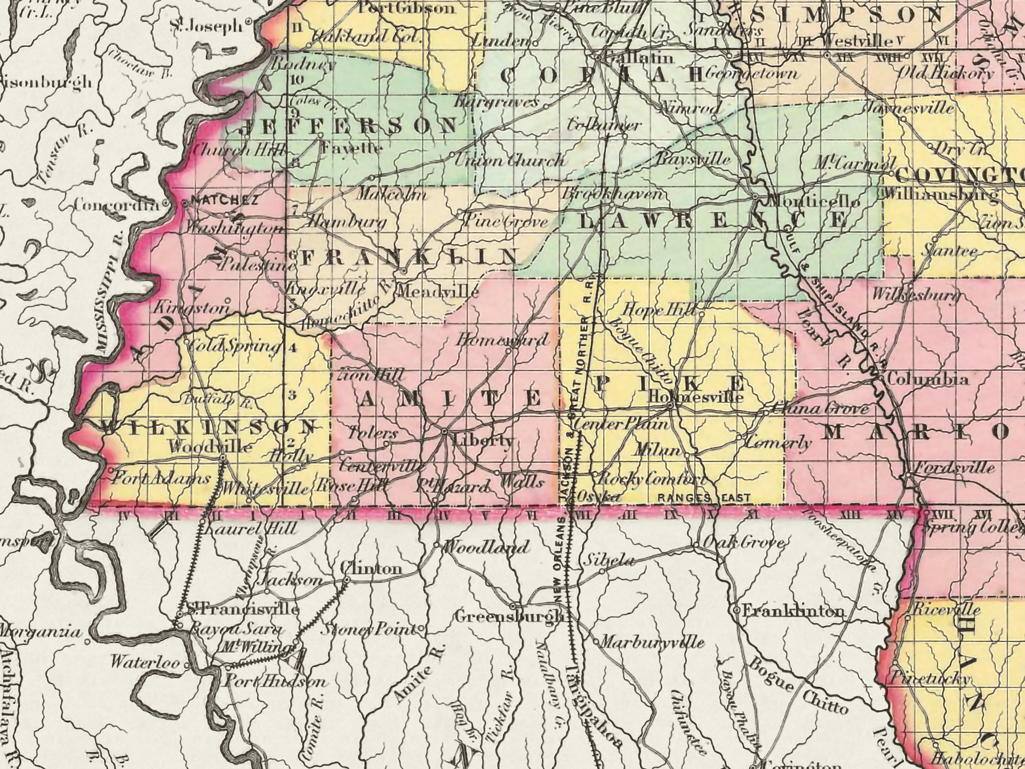 Classic Mississippi Map