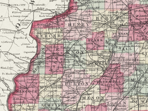 Historical Illinois map