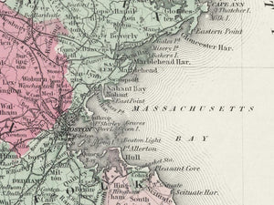 Massachusetts vintage Map