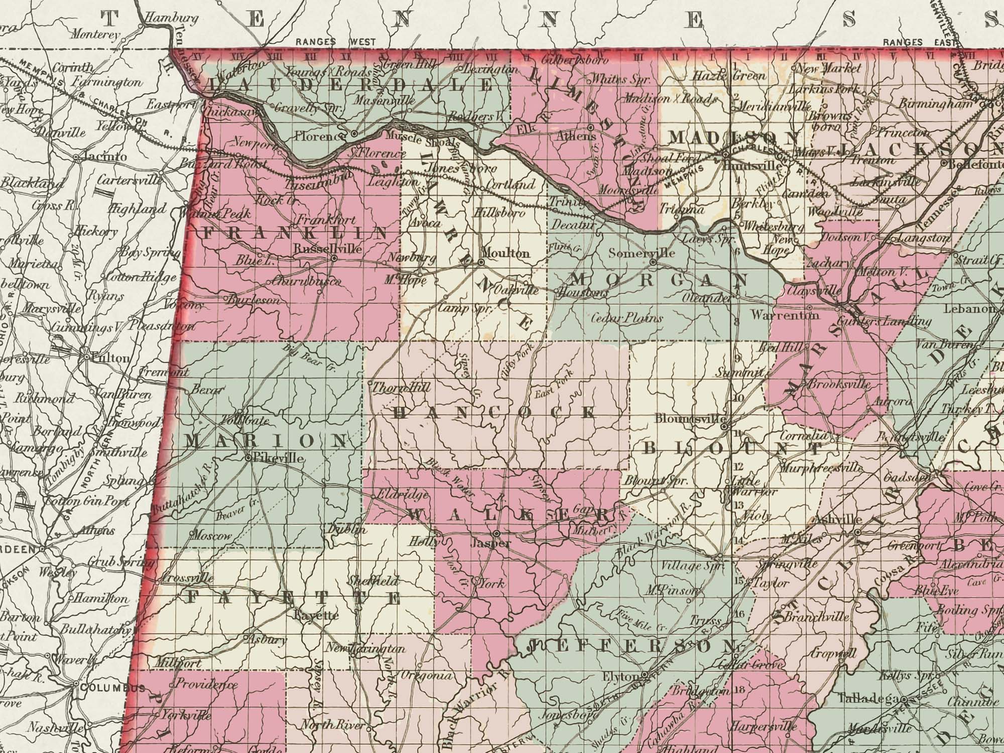 Alabama historic map