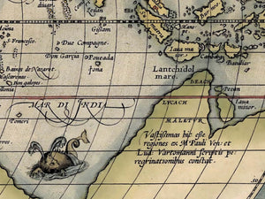 Ortelius World Map print