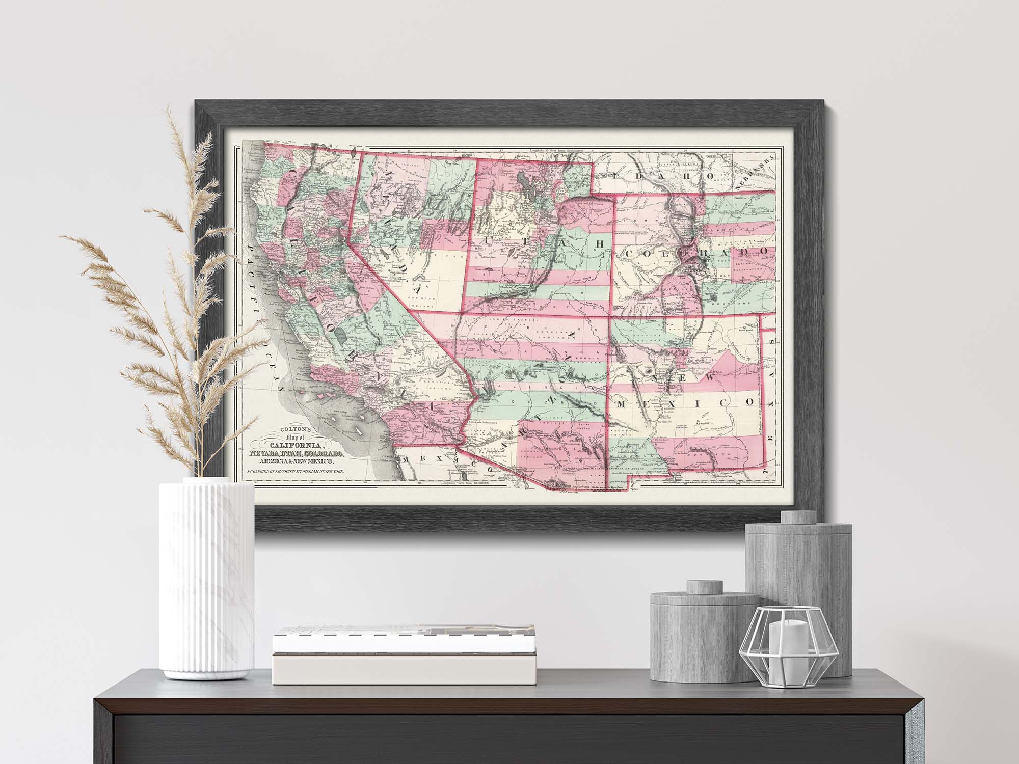 Vintage West coast map