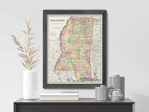 Antique Mississippi Map