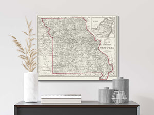 Vintage Missouri State Map