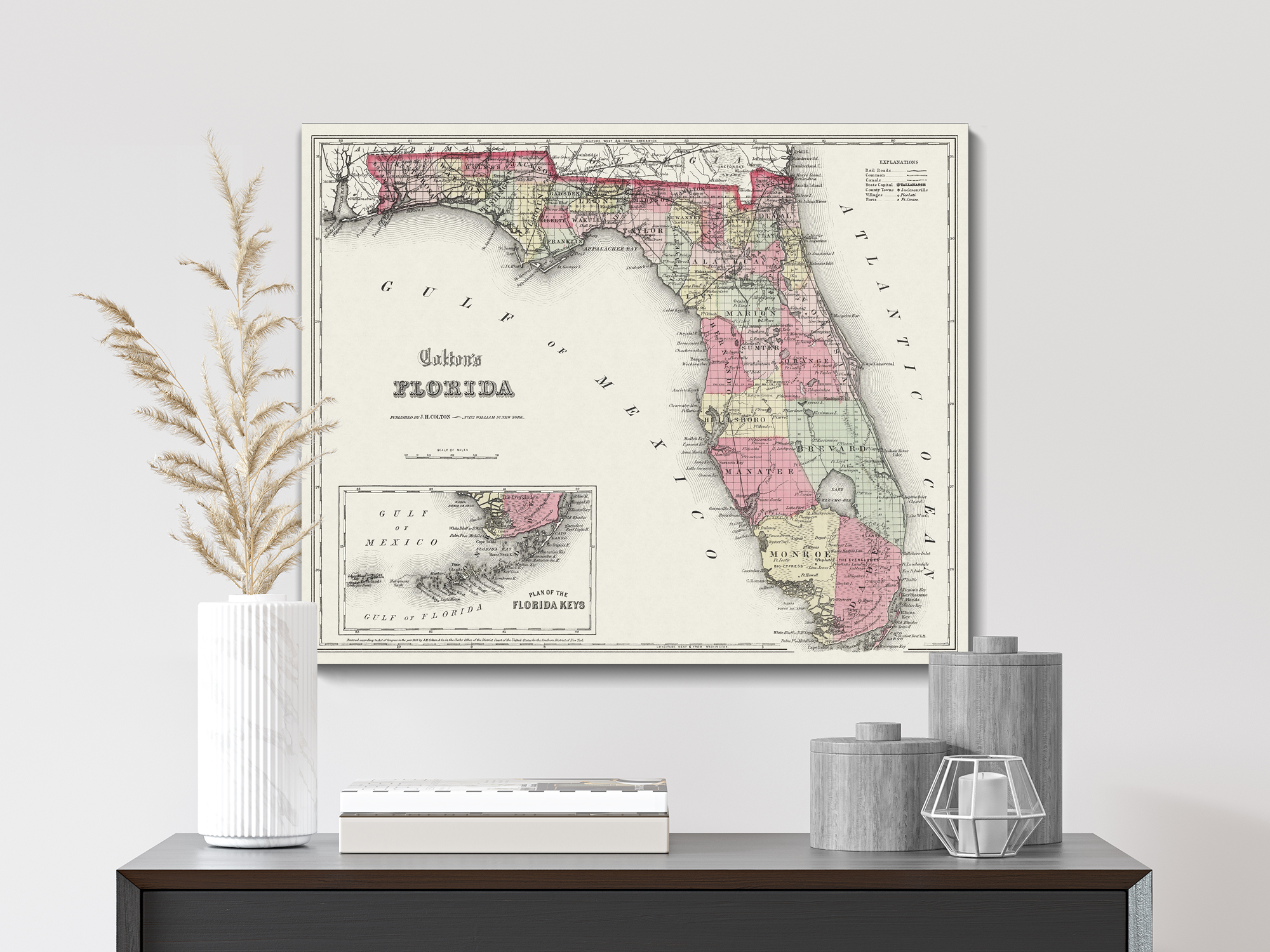 Vintage Florida Map