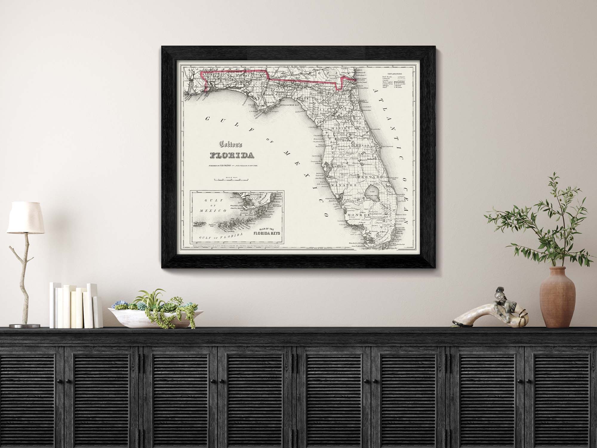 antique florida map