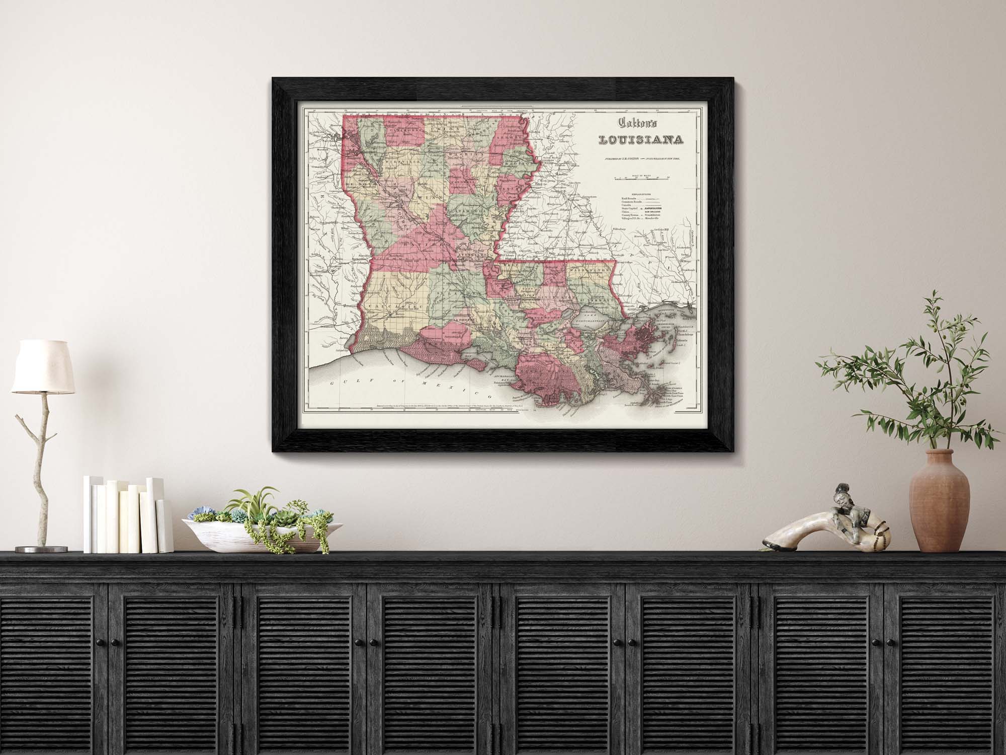 historic Louisiana map