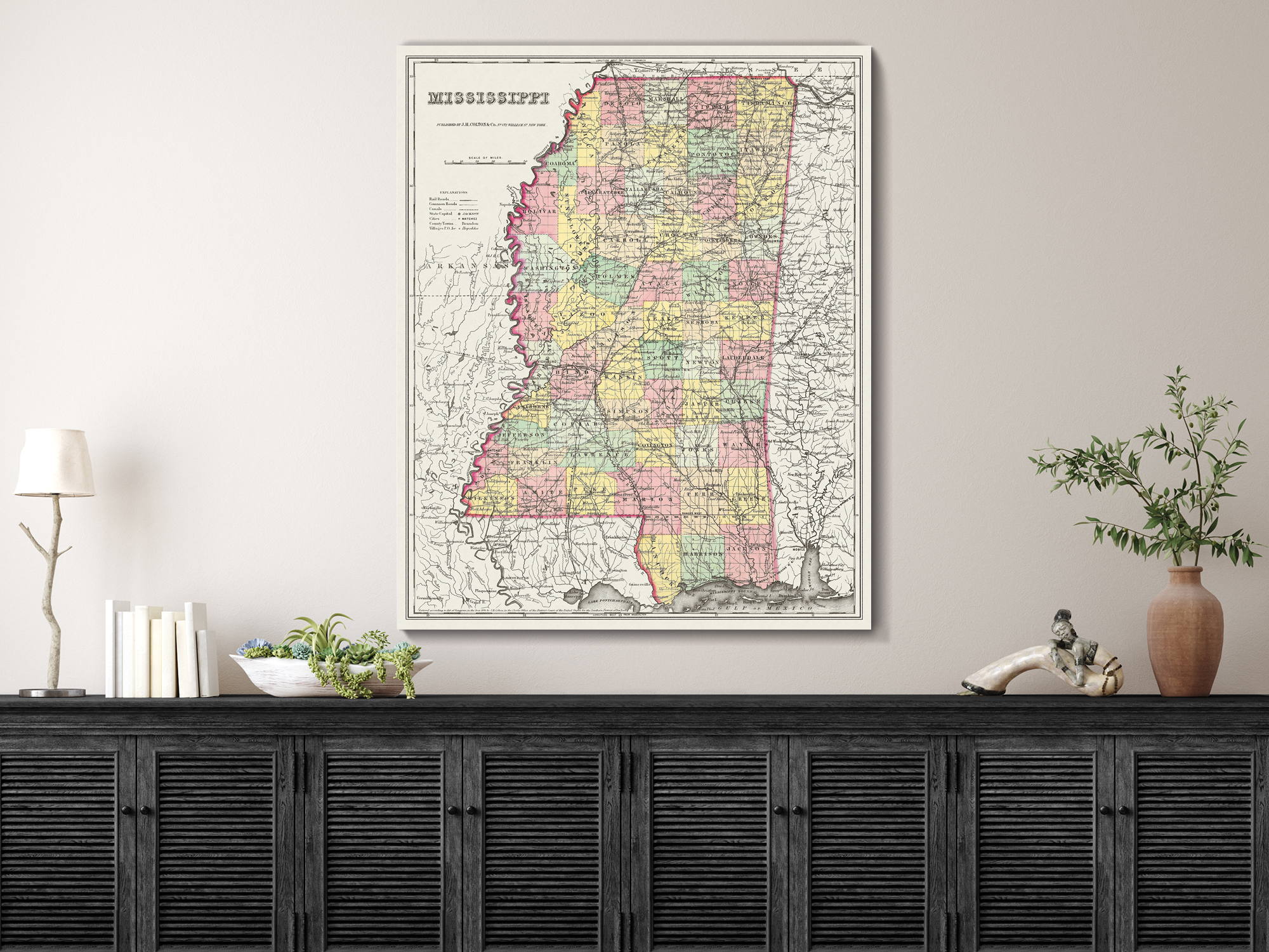 Historic Mississippi Map