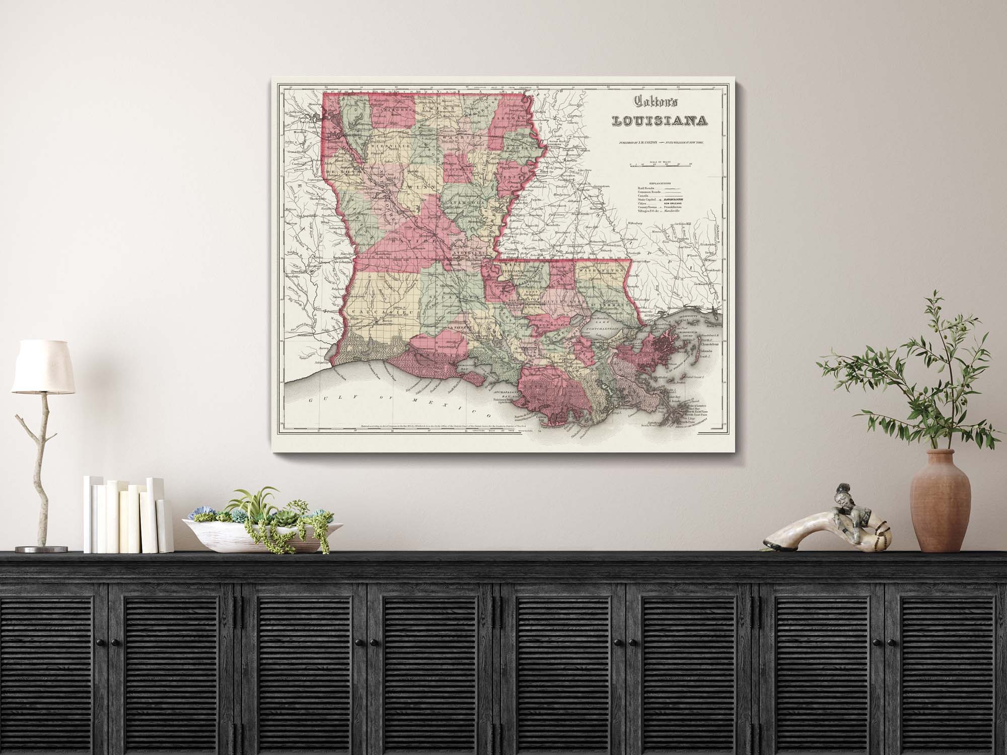 Vintage Louisiana State Map – Masterpiece Maps