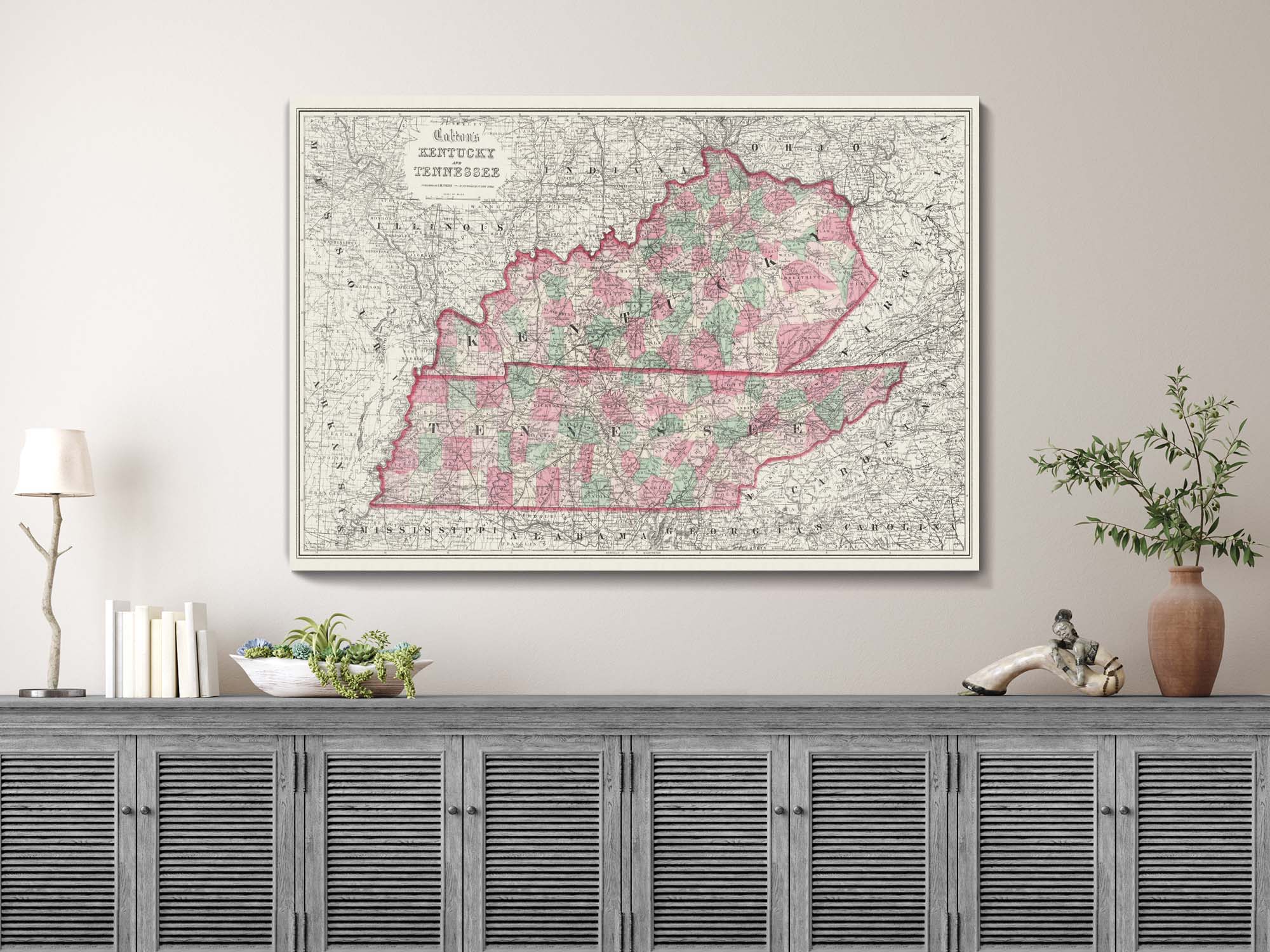 Tennessee vintage map