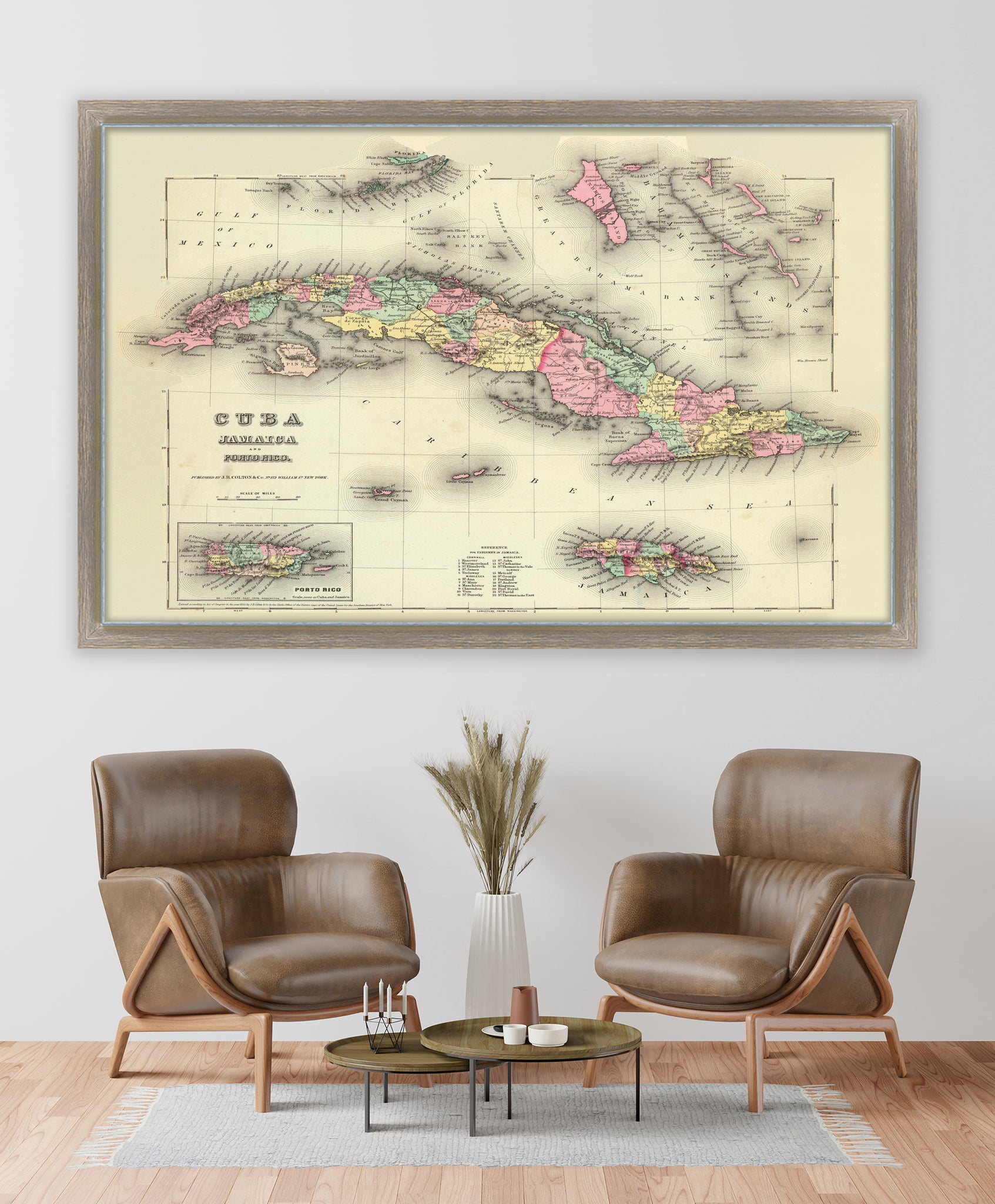 antique map of cuba